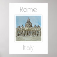 Travel poster for Rome Italy