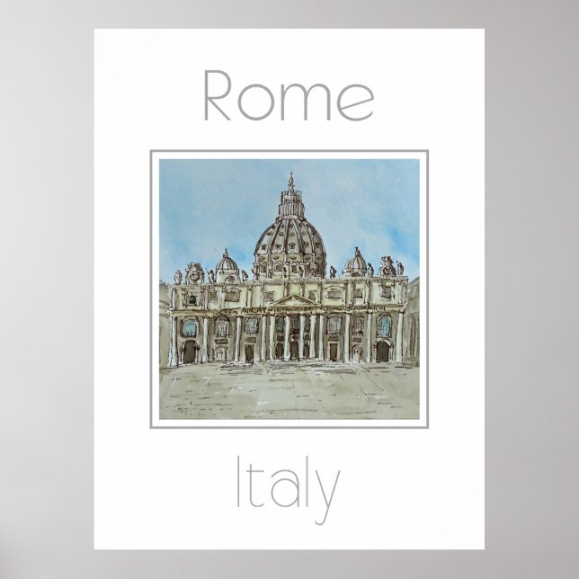 Travel poster for Rome Italy (Front)