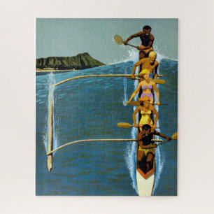 Travel Poster For United Air Lines To Hawaii Jigsaw Puzzle