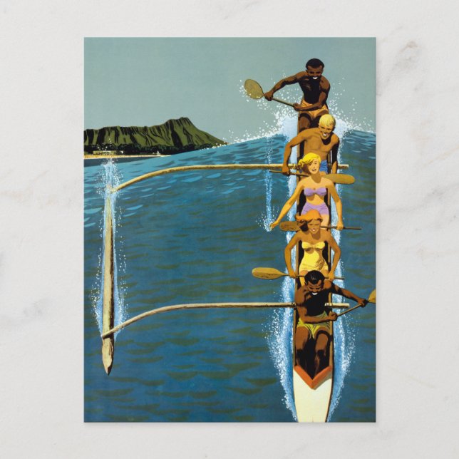 Travel Poster For United Air Lines To Hawaii Postcard (Front)