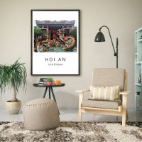 Travel Poster, Hoi An Vietnam, Customisable