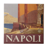 Travel Poster Of Vesuvius And The Bay Of Naples