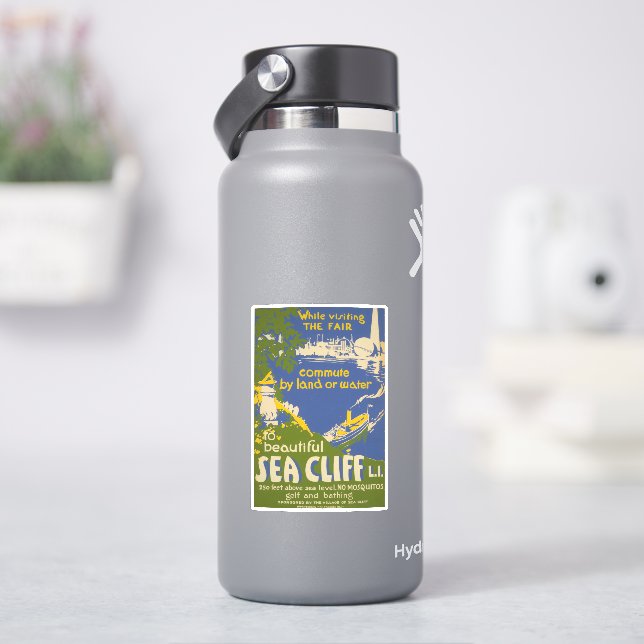 Travel Poster Promoting Sea Cliff, Long Island 2 (HydroFlask)