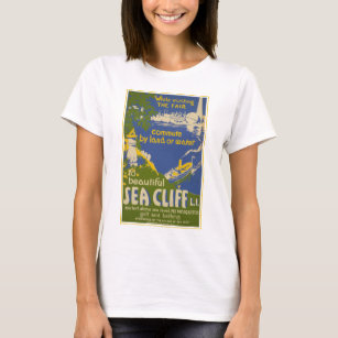 Travel Poster Promoting Sea Cliff, Long Island 2 T-Shirt