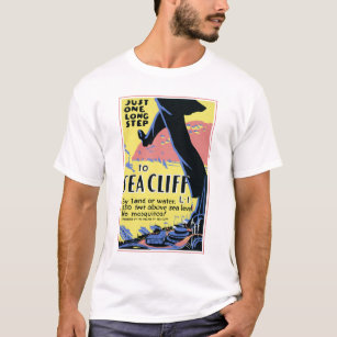 Travel Poster Promoting Sea Cliff, Long Island T-Shirt