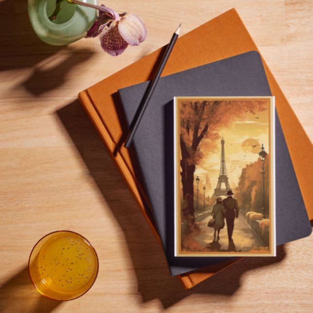Travel Poster, Romance in Paris customisable Holiday Postcard (Creator Uploaded)