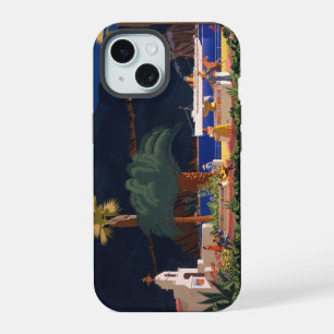 Travel Poster - Santa Catalina Island, California iPhone 15 Case