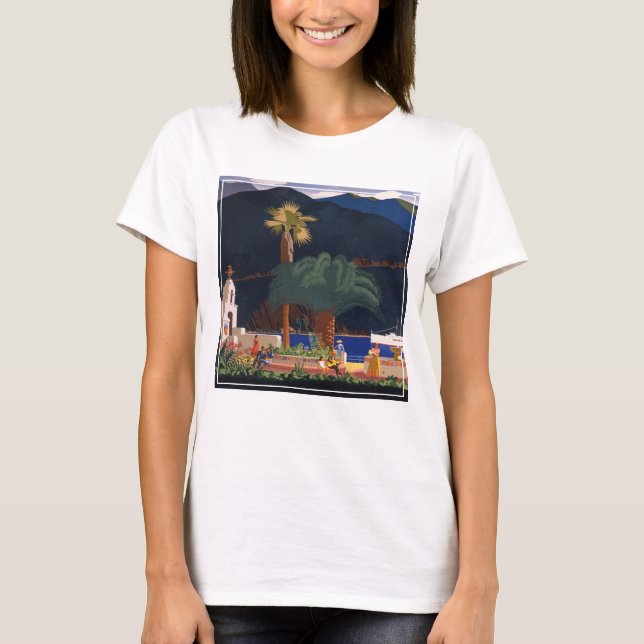 Travel Poster - Santa Catalina Island, California T-Shirt (Front)