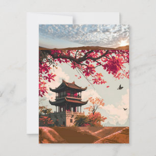 Travel Poster - Vietnam Wall Art Print, Illustrati Postcard