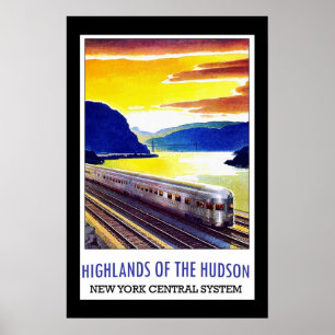 Travel Poster Vintage Hudson New York