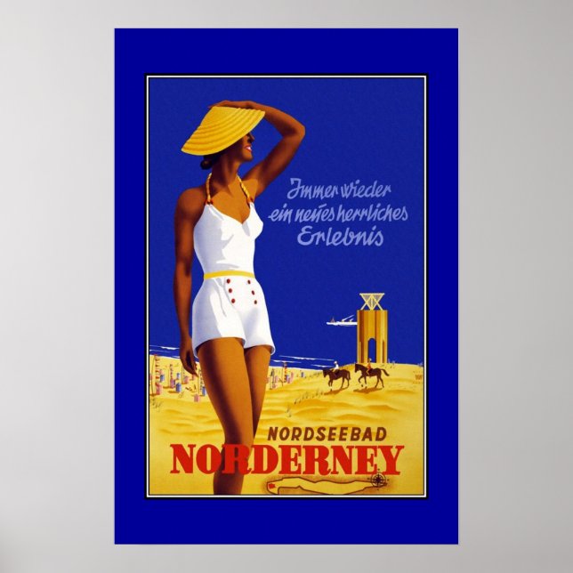 Travel Poster Vintage Nordseebad Norderney (Front)