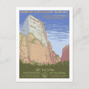 Travel Poster Vintage,Zion Postcard