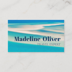 Travel QR Ocean Beach Sea Aqua Blue Business Business Card