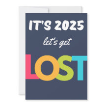 Travel quote it’s 2025 Let’s get lost Holiday card
