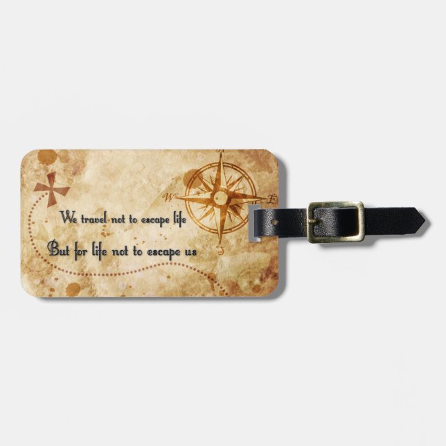Travel quote luggage tag (Front Horizontal)