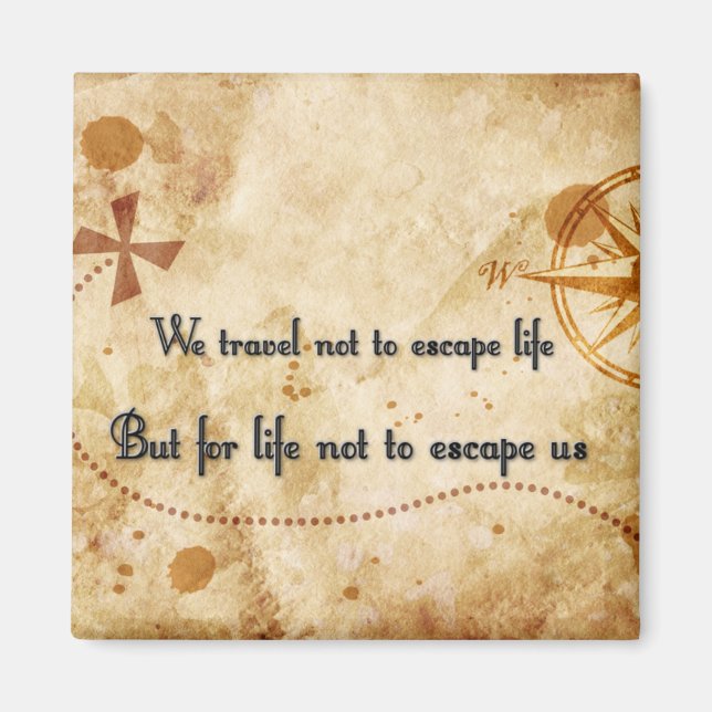 Travel quote magnet (Front)