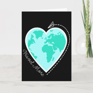 Travel Quote Travel More World Map Adventure Vacat Card