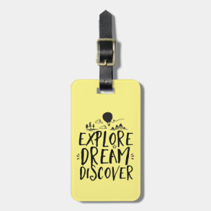Travel Quotes Explore Dream Discover Luggage Tag