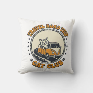 Travel Road Trip Cat Pet Lover Shirt Art - Travel  Cushion