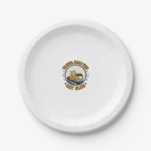 Travel Road Trip Cat Pet Lover Shirt Art - Travel  Paper Plate