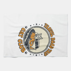 Travel Road Trip Cat Pet Lover Shirt Art - Travel  Tea Towel