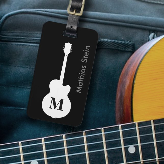 Travel Rock Guitar Music Personalized Luggage Tag (Creator Uploaded)