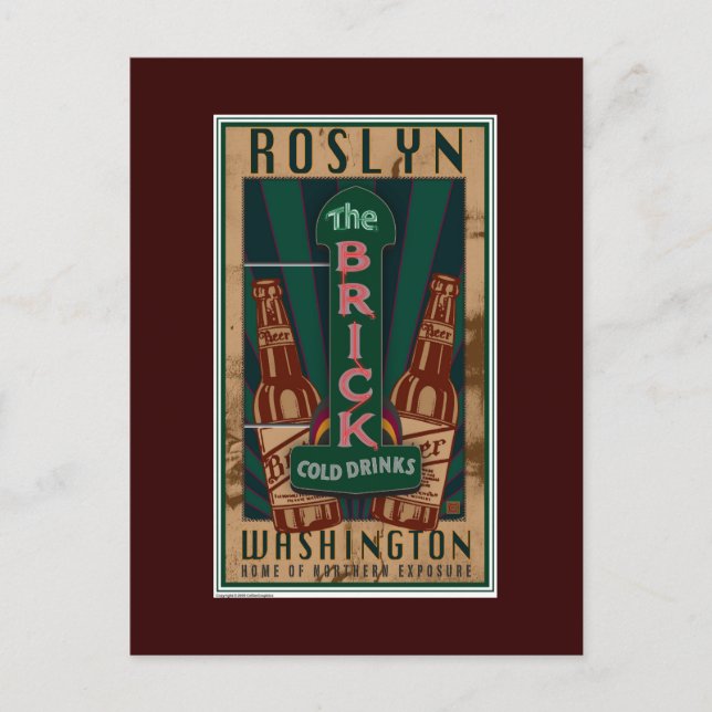 TRAVEL-Roslyn WA- Postcard (Front)