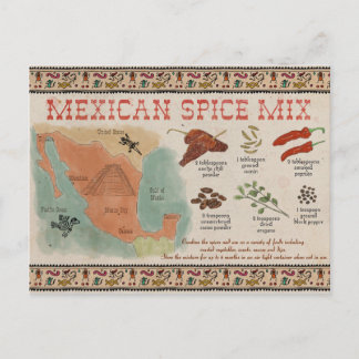 Travel Sketch Postcard: Mexican Spice Mix Postcard