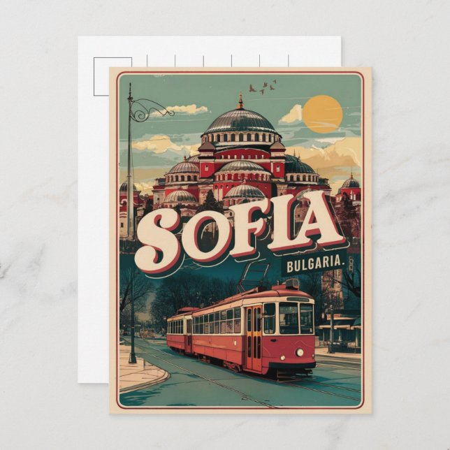 Travel Sofia, bulgaria vintage gifts and souvenirs Postcard (Front/Back)