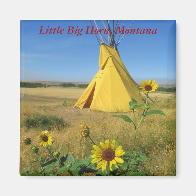 Travel Souvenir Magnet Little Big Horn Montana (Front)