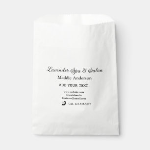travel spa salon guest information vacation beach favour bags