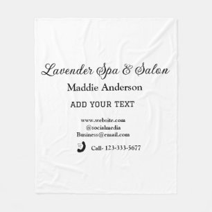 travel spa salon guest information vacation beach  fleece blanket