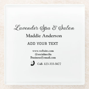 travel spa salon guest information vacation beach  glass coaster