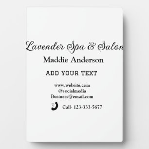 travel spa salon guest information vacation beach  plaque