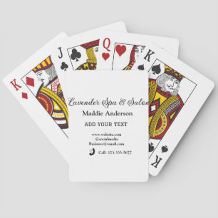 travel spa salon guest information vacation beach playing cards