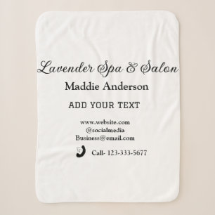 travel spa salon guest information vacation beach sherpa blanket