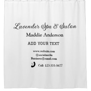 travel spa salon guest information vacation beach  shower curtain