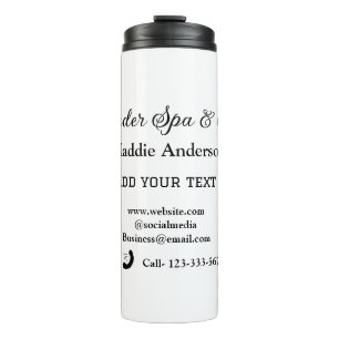 travel spa salon guest information vacation beach  thermal tumbler