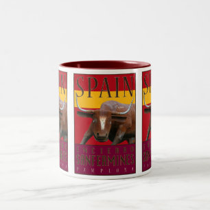 TRAVEL-Spain-Pamplona Two-Tone Coffee Mug