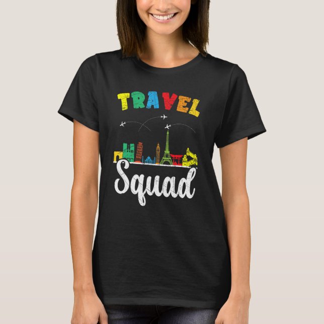 Travel Squad Summer Getaway Vacationing Tourist Sp T-Shirt (Front)