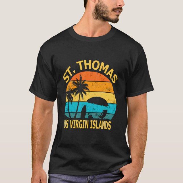 Travel St Thomas Us Virgin Islands Vacation Souven T-Shirt (Front)
