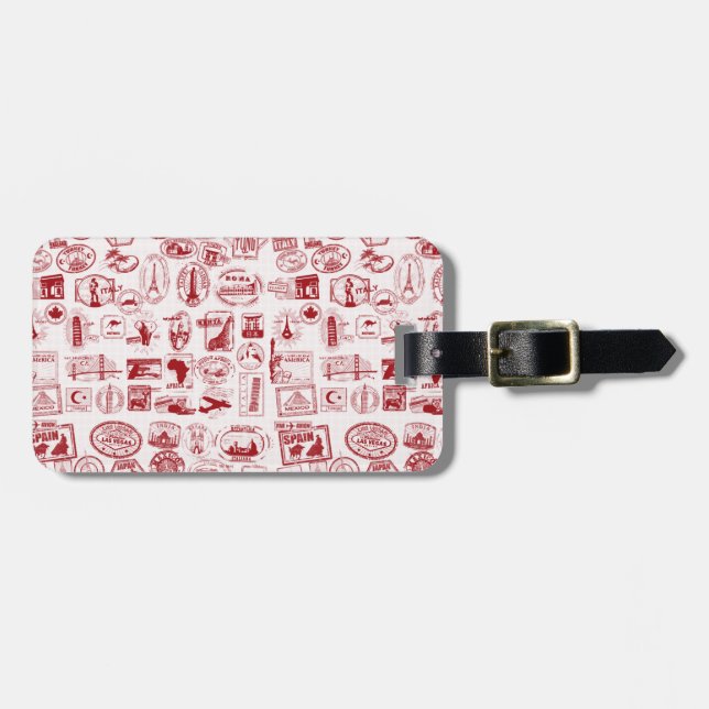 Travel Stamps Luggage Tag (Front Horizontal)
