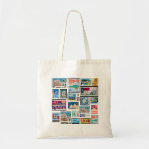 TRAVEL STAMPS TOTE BAG