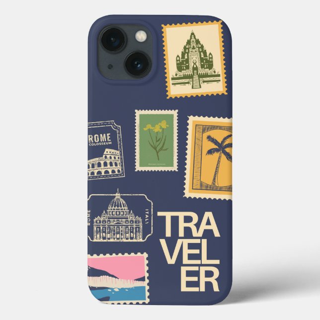 travel sticker stamp Case-Mate iPhone case (Back)