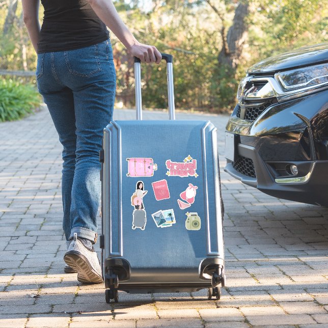 Travel Stickers for Travel Lovers  (Suitcase Insitu)