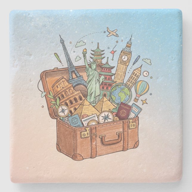 Travel Stone Coaster (Front)