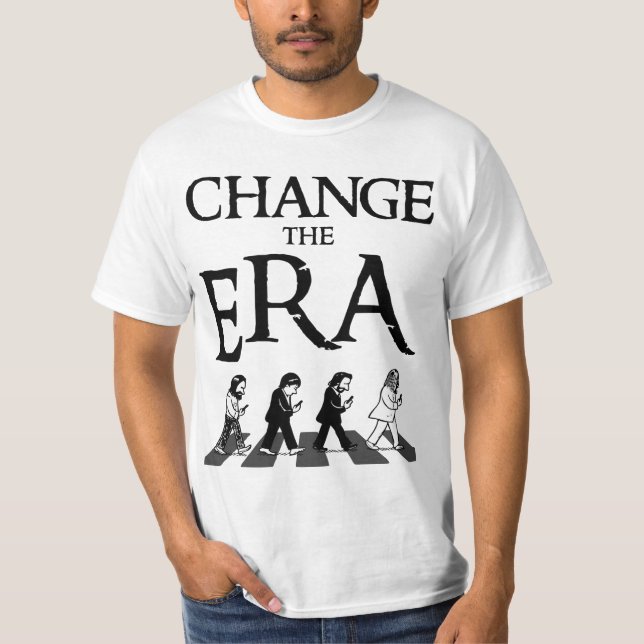 Travel Tee Shirt Change The Era Pattern. (Front)