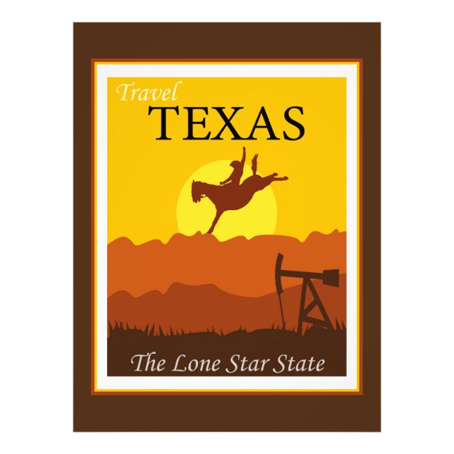 Travel Texas, the Lone Star State Photo Print (Front)