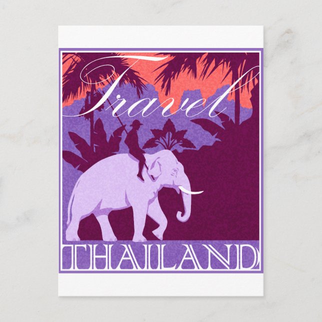 Travel Thailand white elephant Postcard (Front)