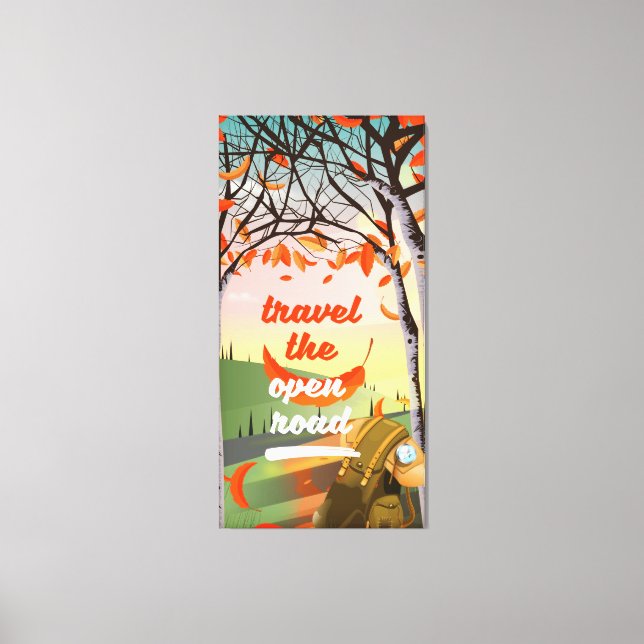 Travel the open road Backpacking Canvas Print (Front)